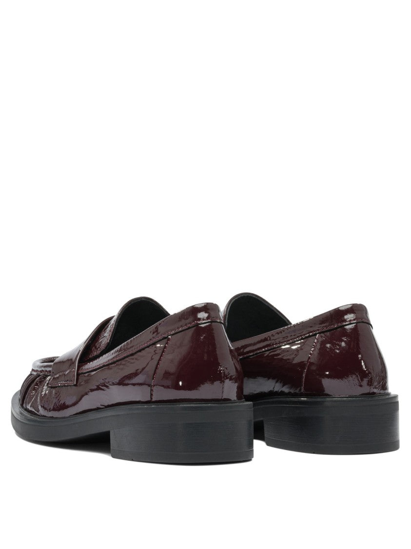 Strategia Bordeaux Penny Loafers With Glossy Finish