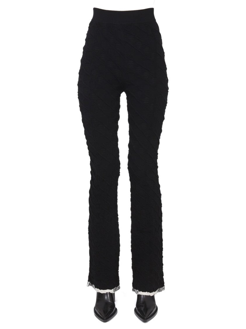 Ambush Fitted Black Pants With Textured Finish