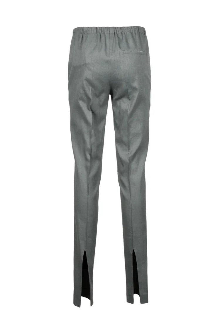Alysi Linen Viscose Stretch Trousers - Grey