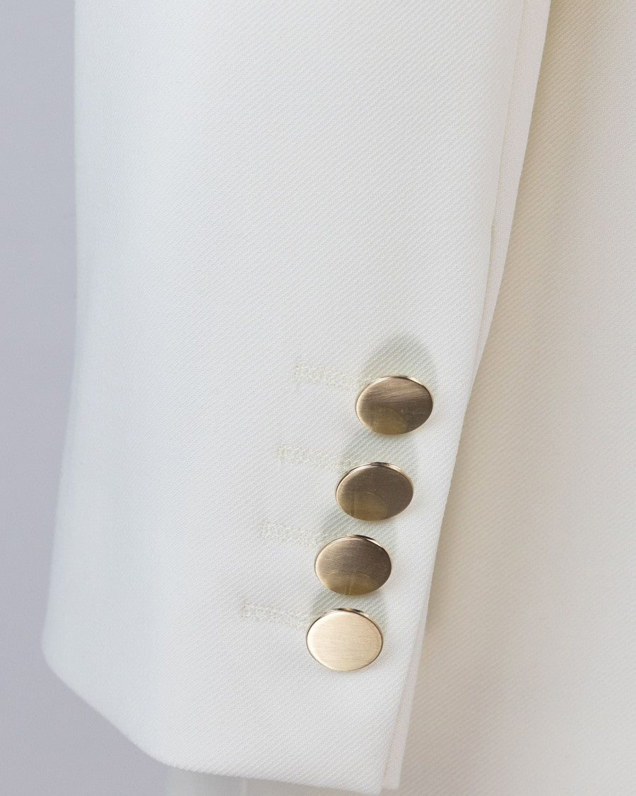 Max Mara Edicola Blazer In Wool Satin Crêpe