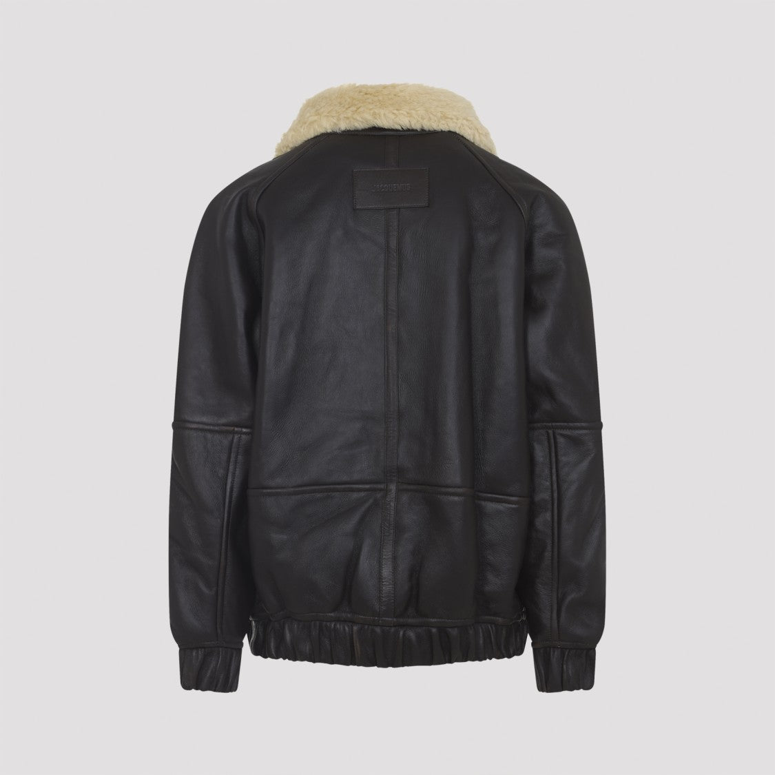 Jacquemus Bombardier Dark Brown Lamb Leather Jacket