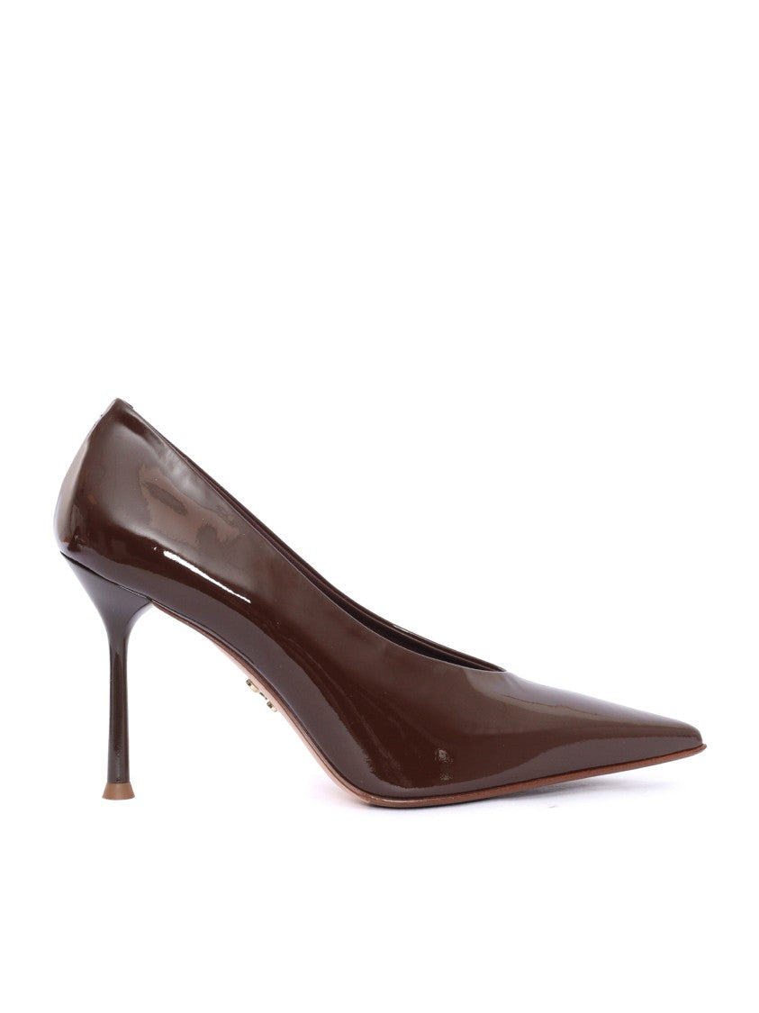 Sergio Levantesi Dark Brown Leather High-Heeled Shoes