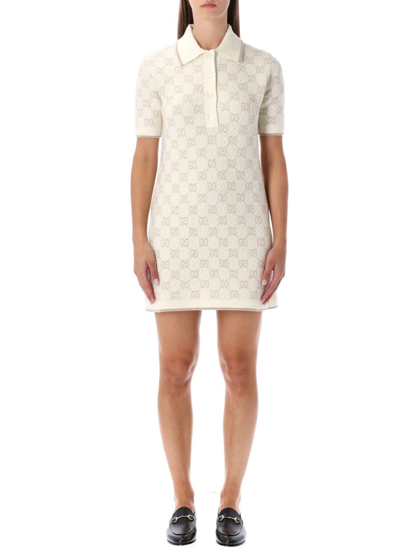 Gucci Bouclé Wool Ans Cashmere Polo Dress