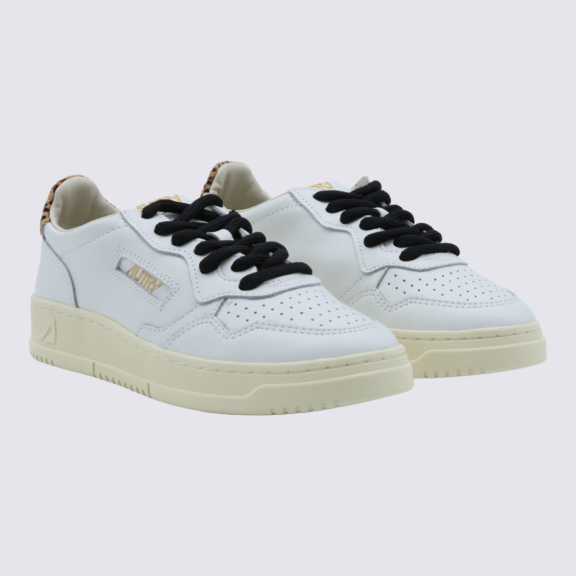 Autry Classic Low-Top Sneakers With Leopard Print Accents