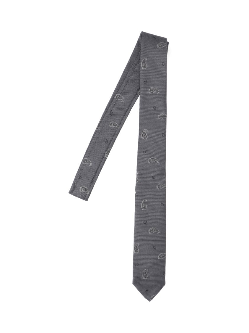 Thom Browne "Paisley" Tie – Grey