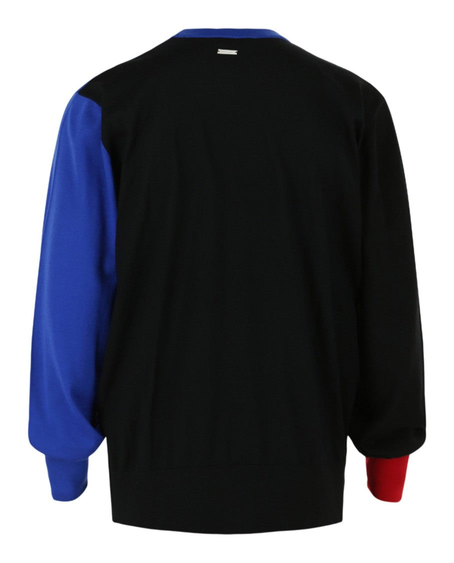 Ferragamo Colorblock Cashmere Sweater With Round Neck