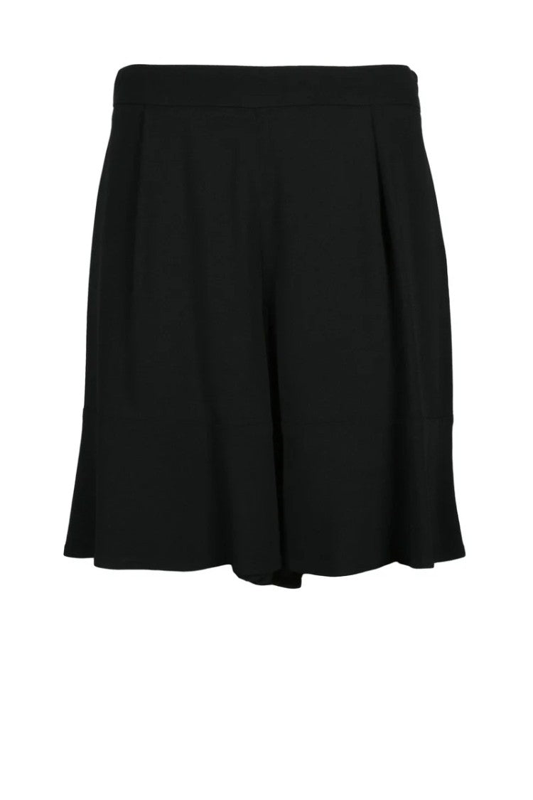 L Autre Chose Black Acetate/Viscose Bermuda Shorts