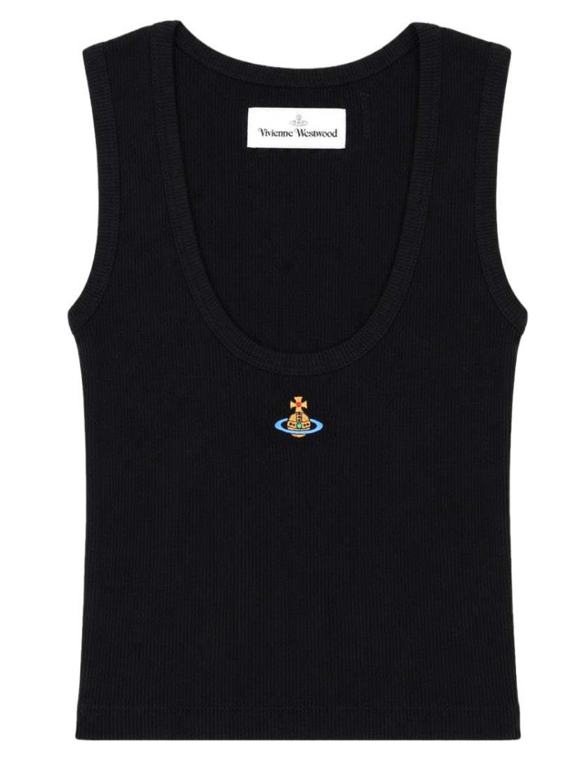 Vivienne Westwood Sleeveless Ribbed Viscose Tank Top