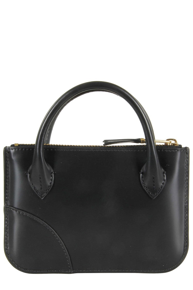 Comme Des Garçons Black Sleek Double-Handle Leather Wallet