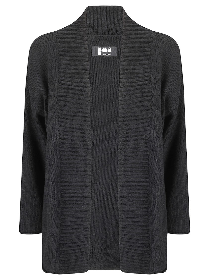 Labo.Art Buttonless Open Cardigan In Soft Virgin Wool