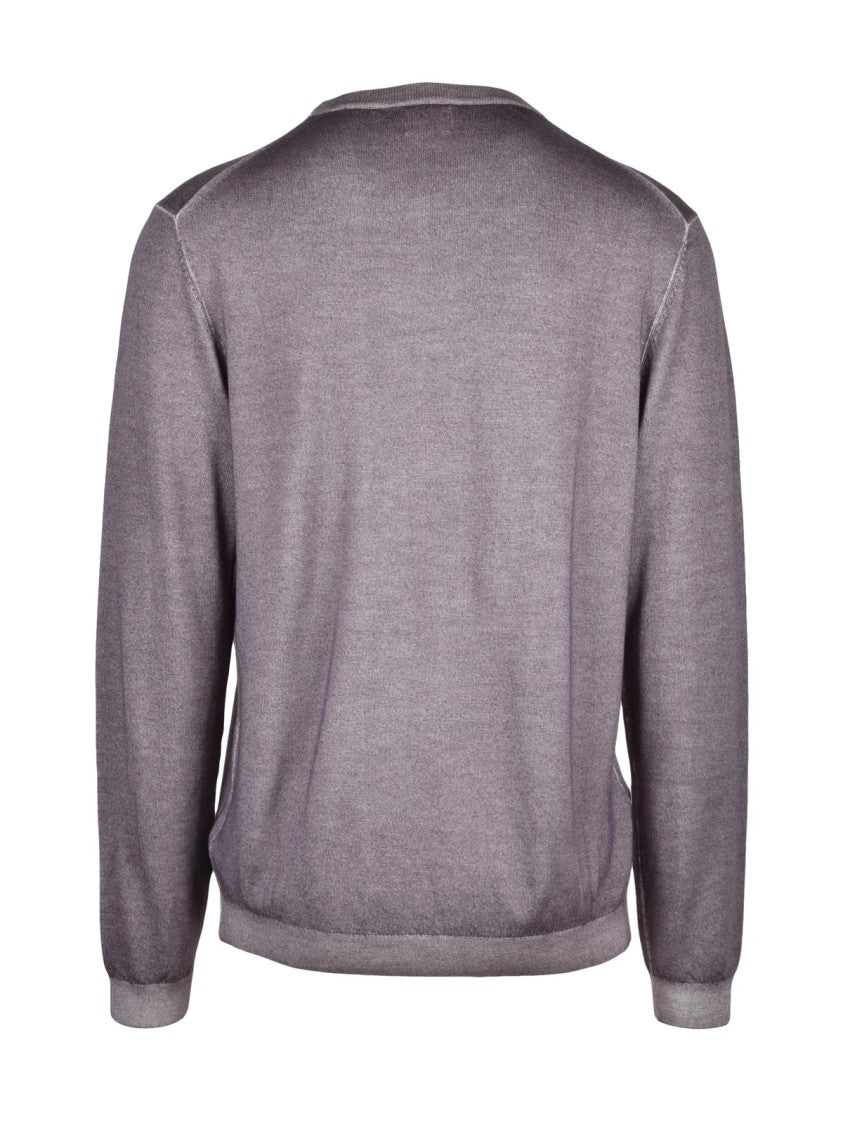 Sun68 Crew Neck Sweater In Fine Merino Wool
