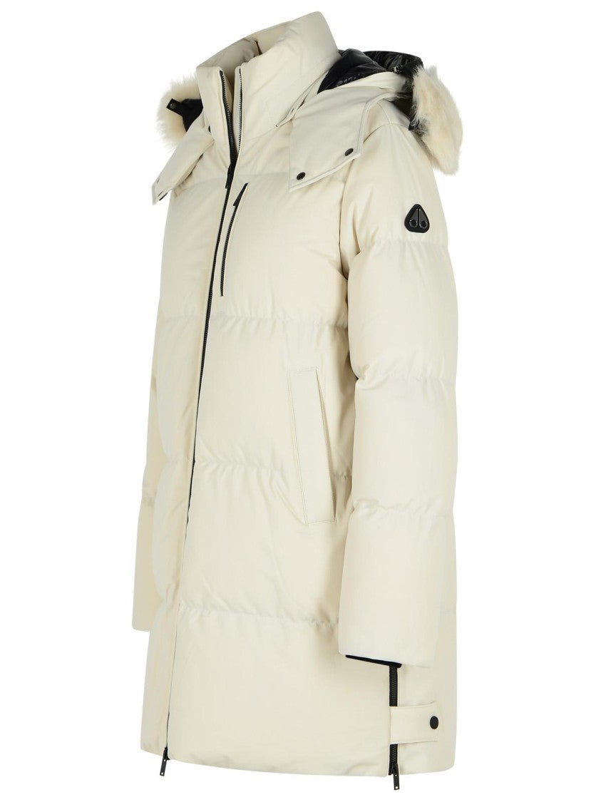 Moose Knuckles 'Chelia 3Q' Ivory Polyamide Blend Down Jacket