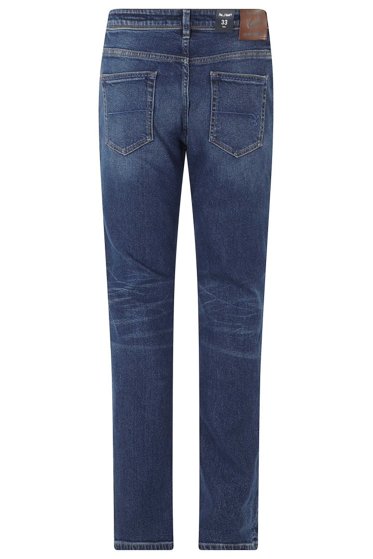 Re-Hash Dark Blue Rubens Five-Pocket Slim Straight-Leg Jeans