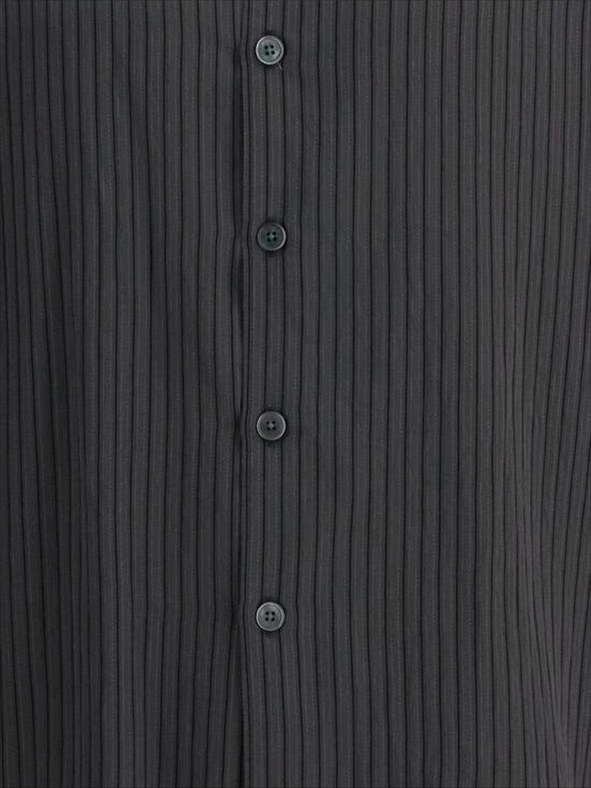 Our Legacy Vertical Stripe Long-Sleeve Shirt With Classic Collar