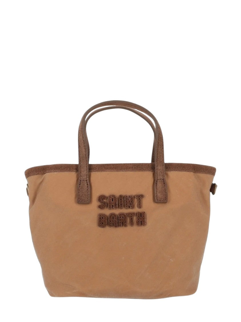 Mc2 Saint Barth Medium Tote Bag With Textured Logo Lettering