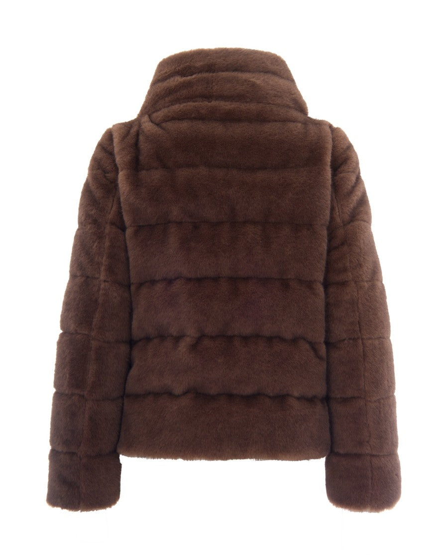 Herno Eco-Fur High Crater Collar Double-Slider Down Jacket