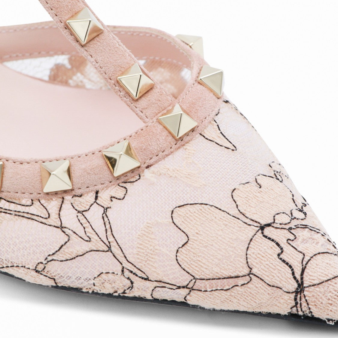 Valentino Garavani Pointed-Toe Pumps With Floral Lace Overlay