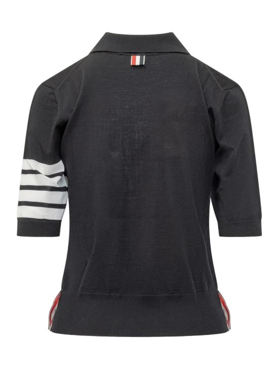 Thom Browne Classic Polo Shirt With Striped Detailing