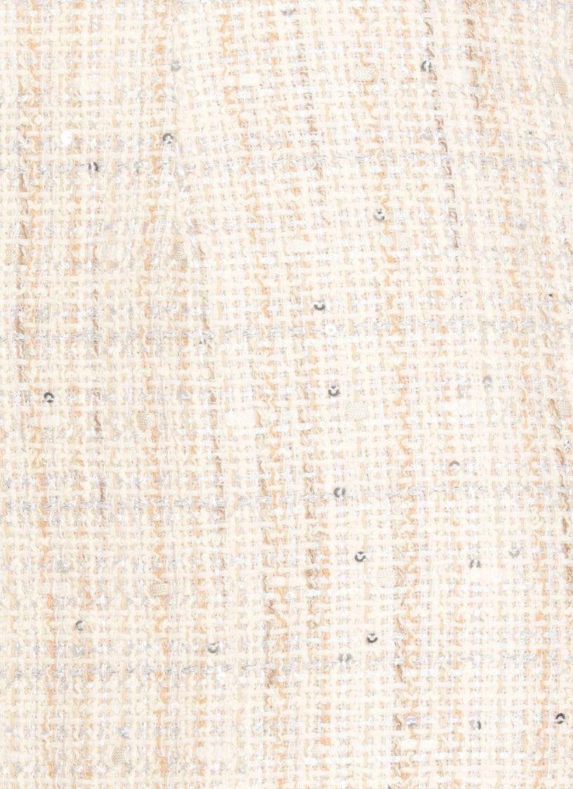 Tagliatore Ivory Cotton Blend Skirt