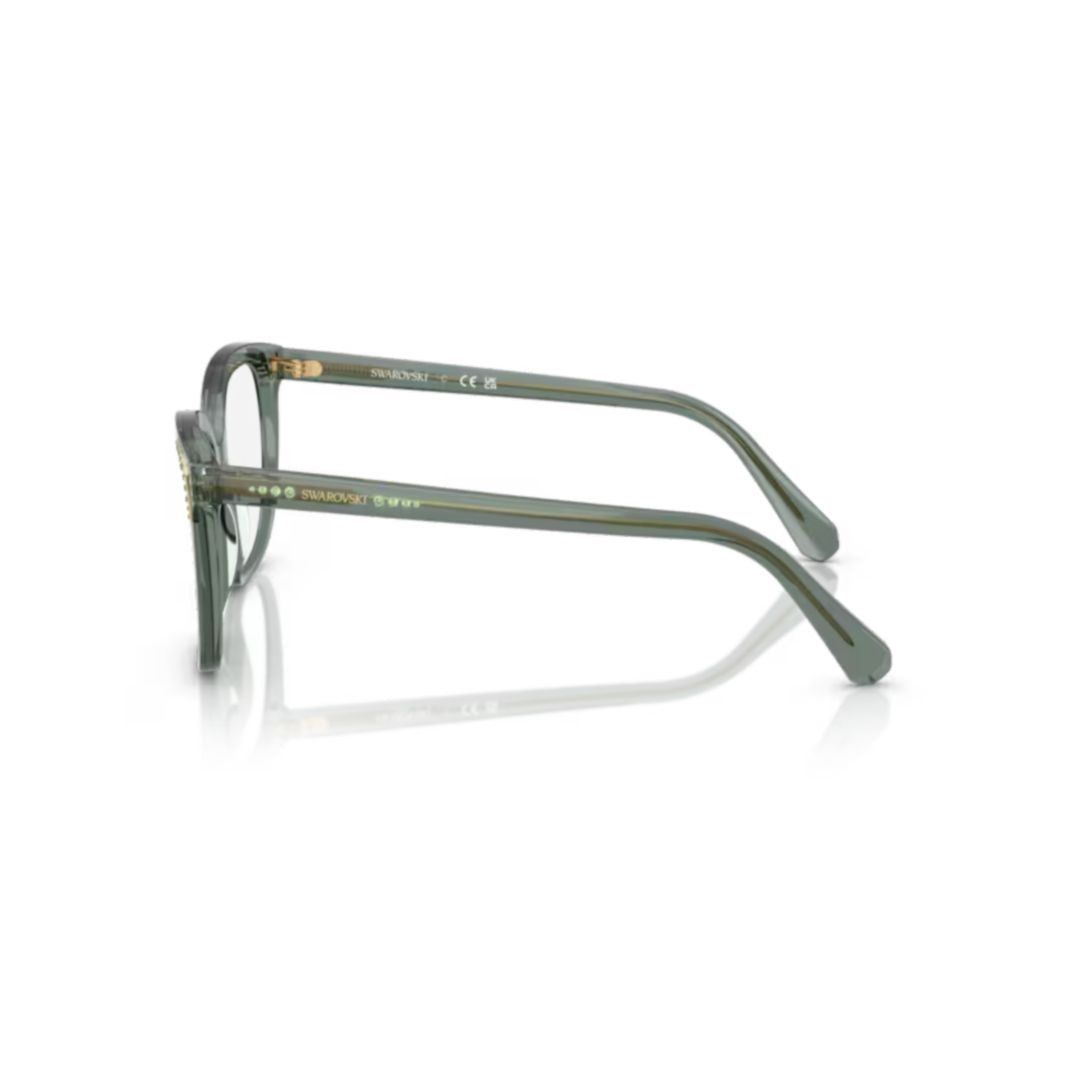 Swarovski 0Sk2033 Translucent Green Acetate Square Eyeglasses