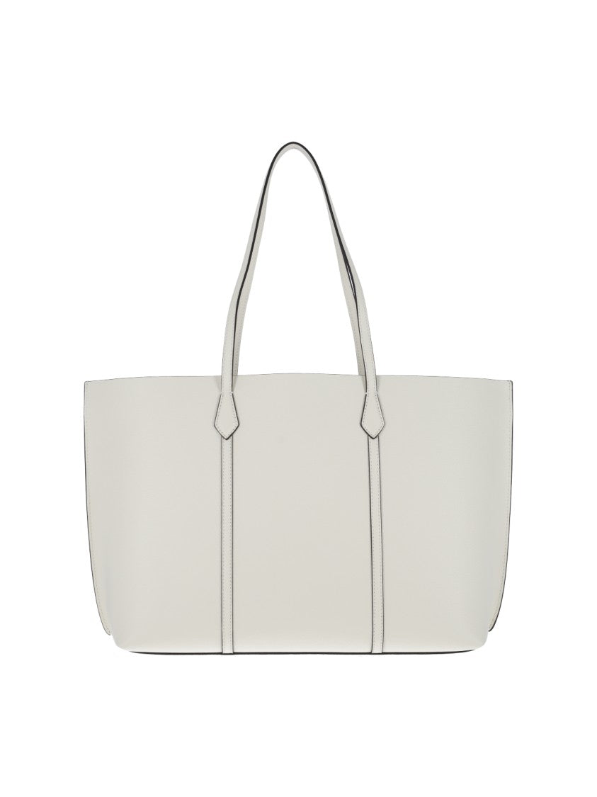 Tory Burch White Perry Calf Leather Tote