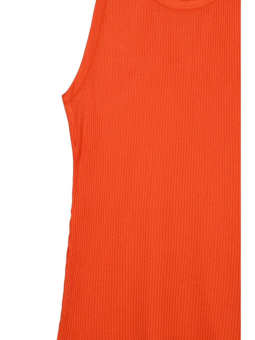 Ferragamo Cupro Silk Sleeveless Top With Racerback Design