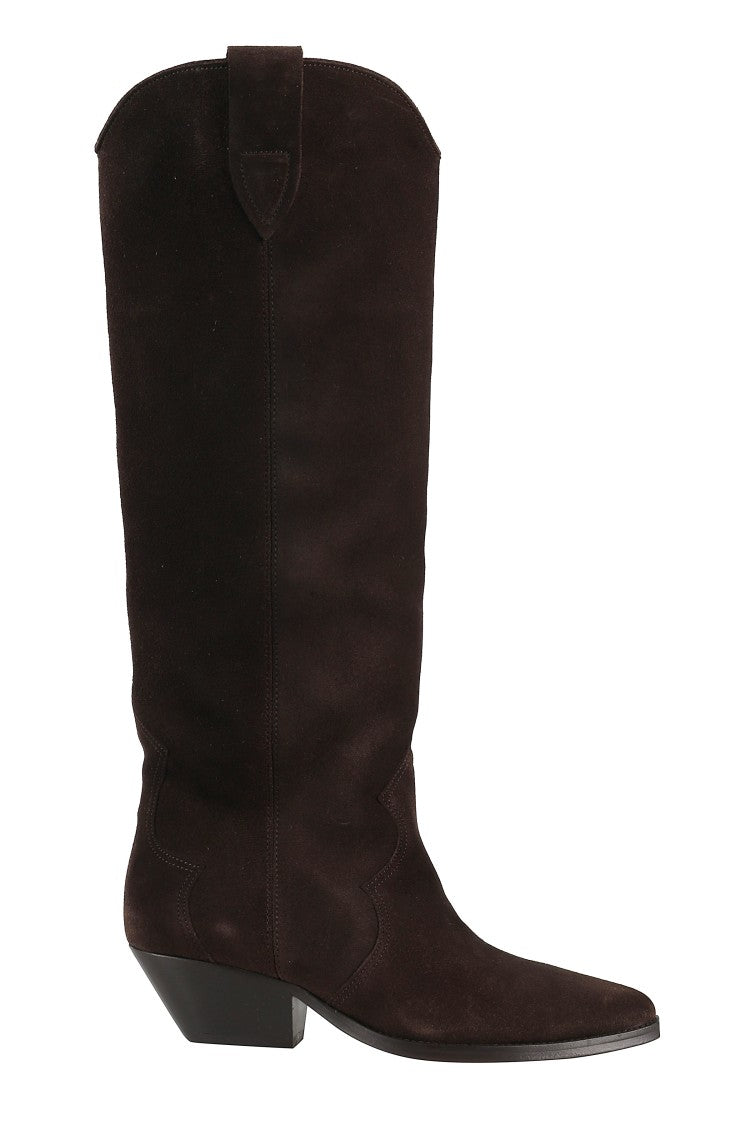 Isabel Marant Chocolate Suede Denvee Gz Boots