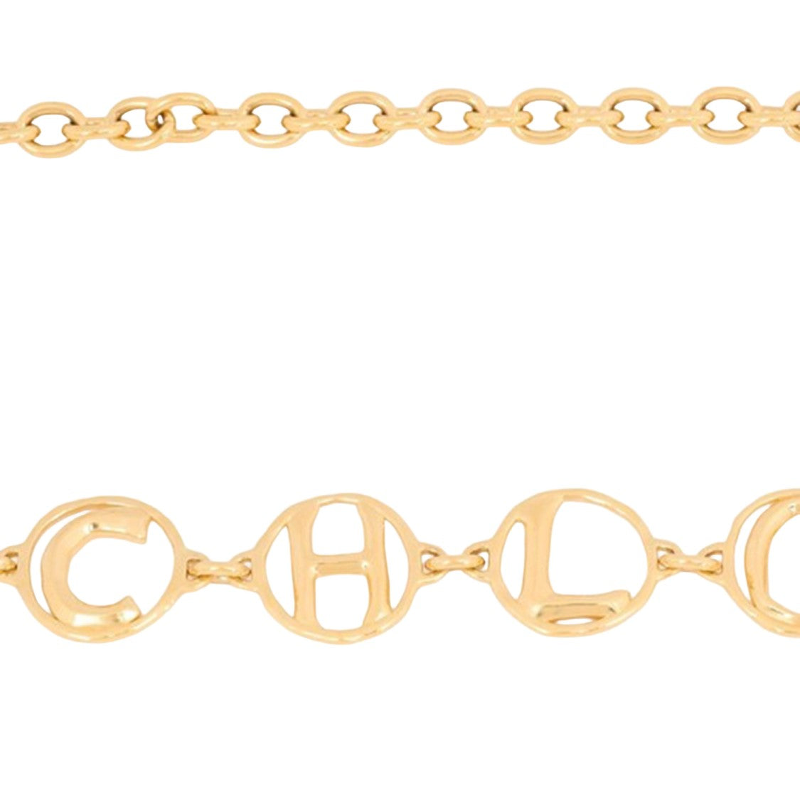 Chloé Jeweled Vintage Gold Script Belt