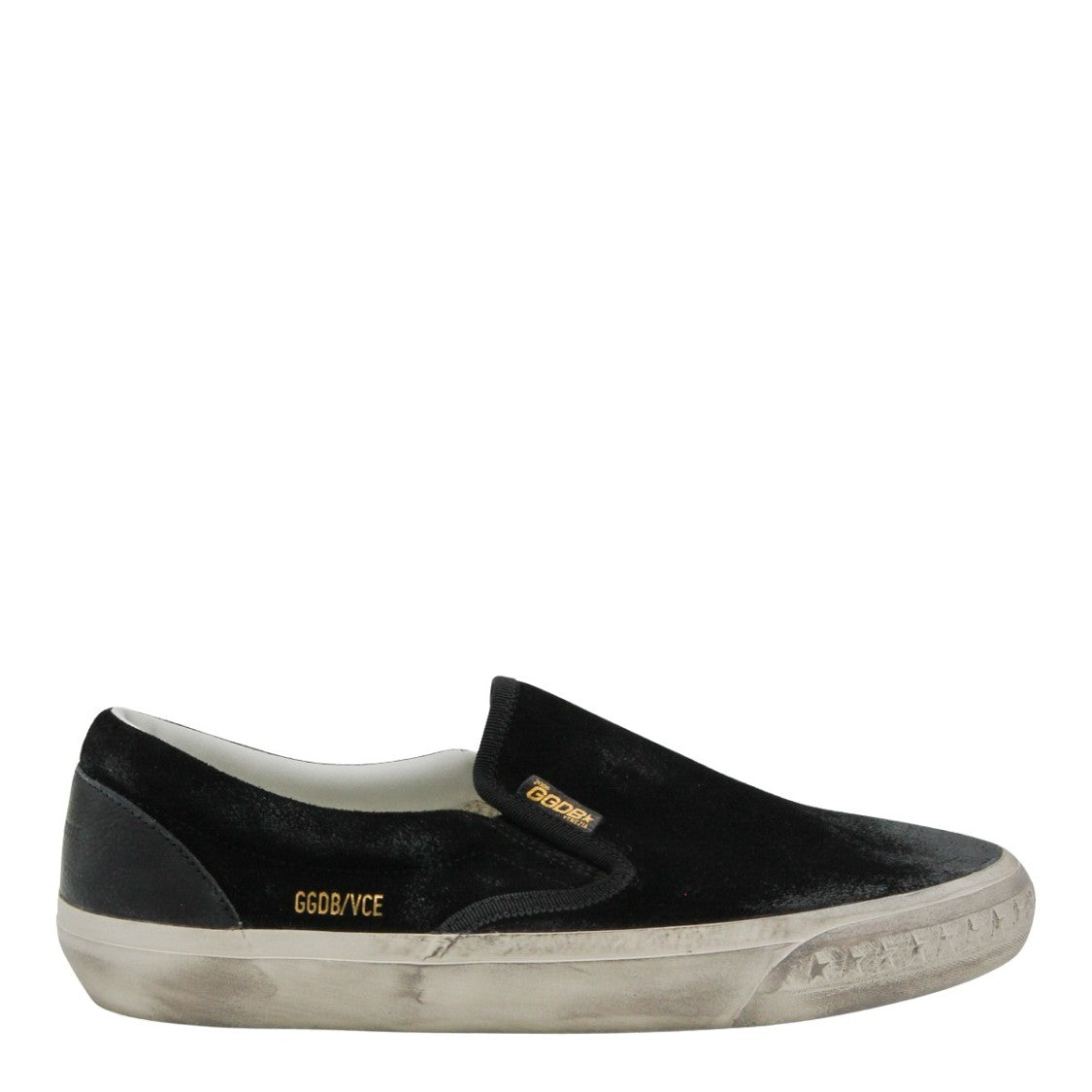 Golden Goose Slip-On Black Velvet Sneakers