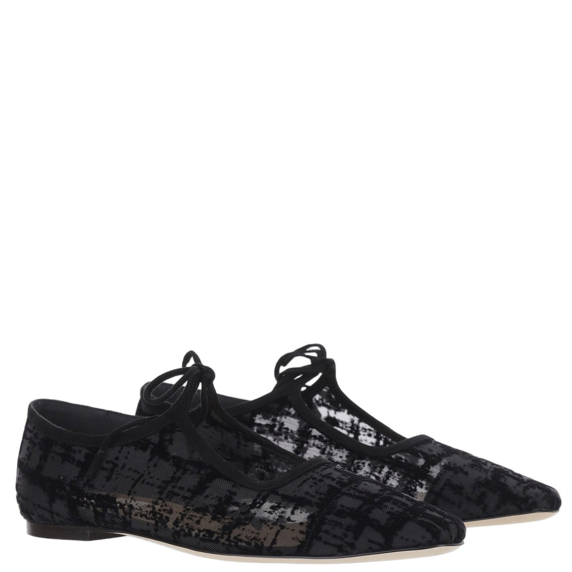 Arteana Pointed-Toe Sheer Mesh Flats