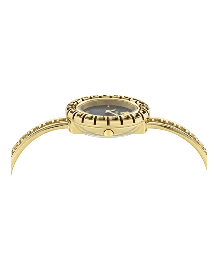 Versace Versace La Greca Bracelet Watch With Black Guilloche Dial