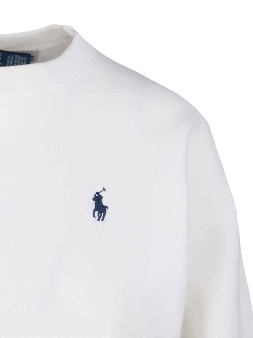 Polo Ralph Lauren Logo Crewneck Sweatshirt – White