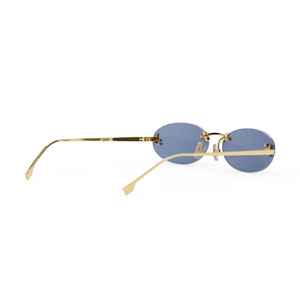 Fendi First Crystal Oval Rimless Sunglasses