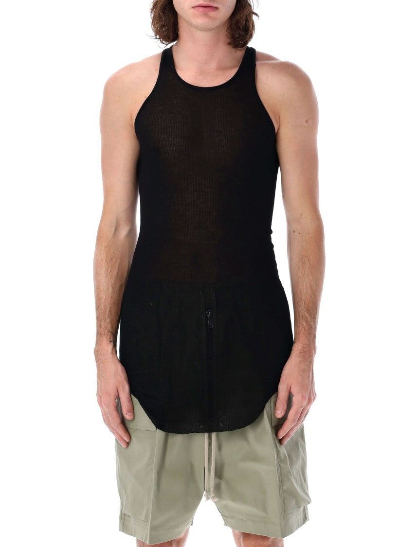 Rick Owens Black Ribbed Tank Top