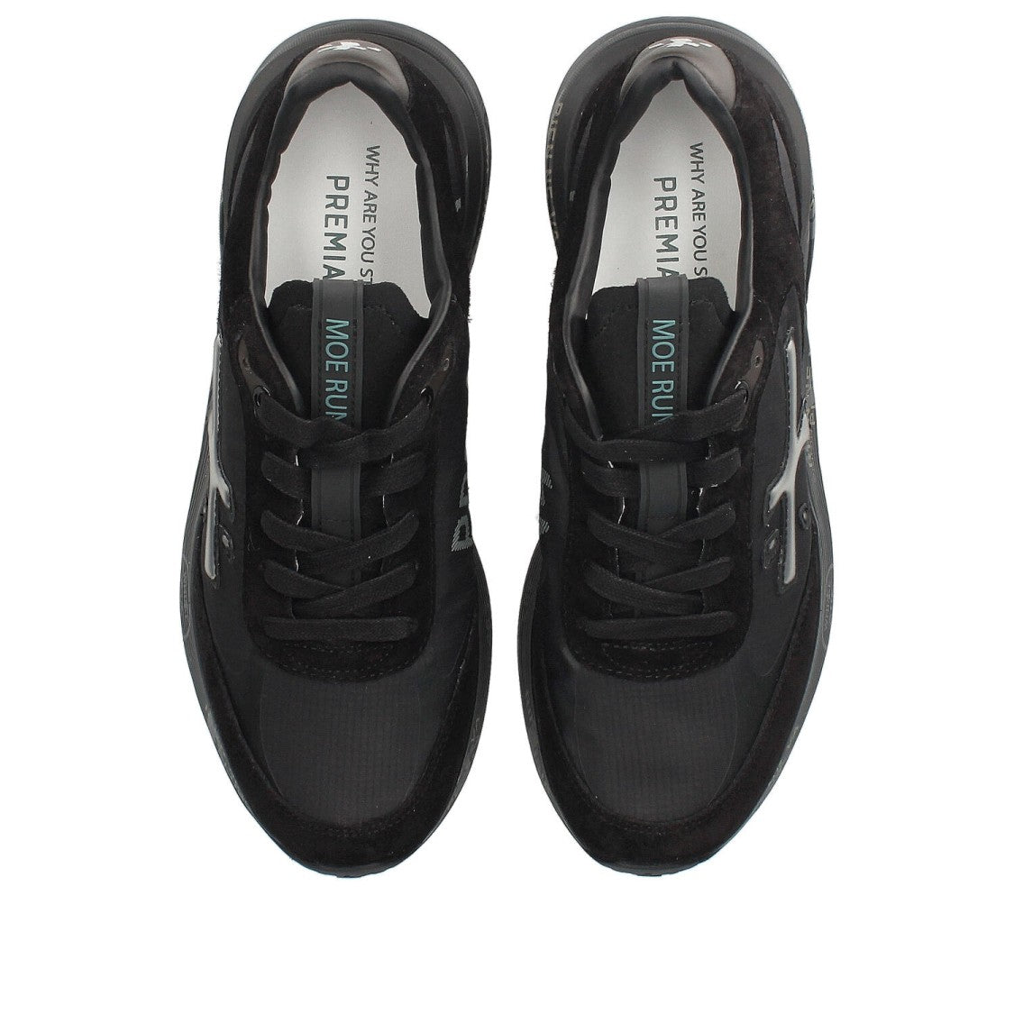 Premiata Chunky Sole Suede Mesh Sneakers