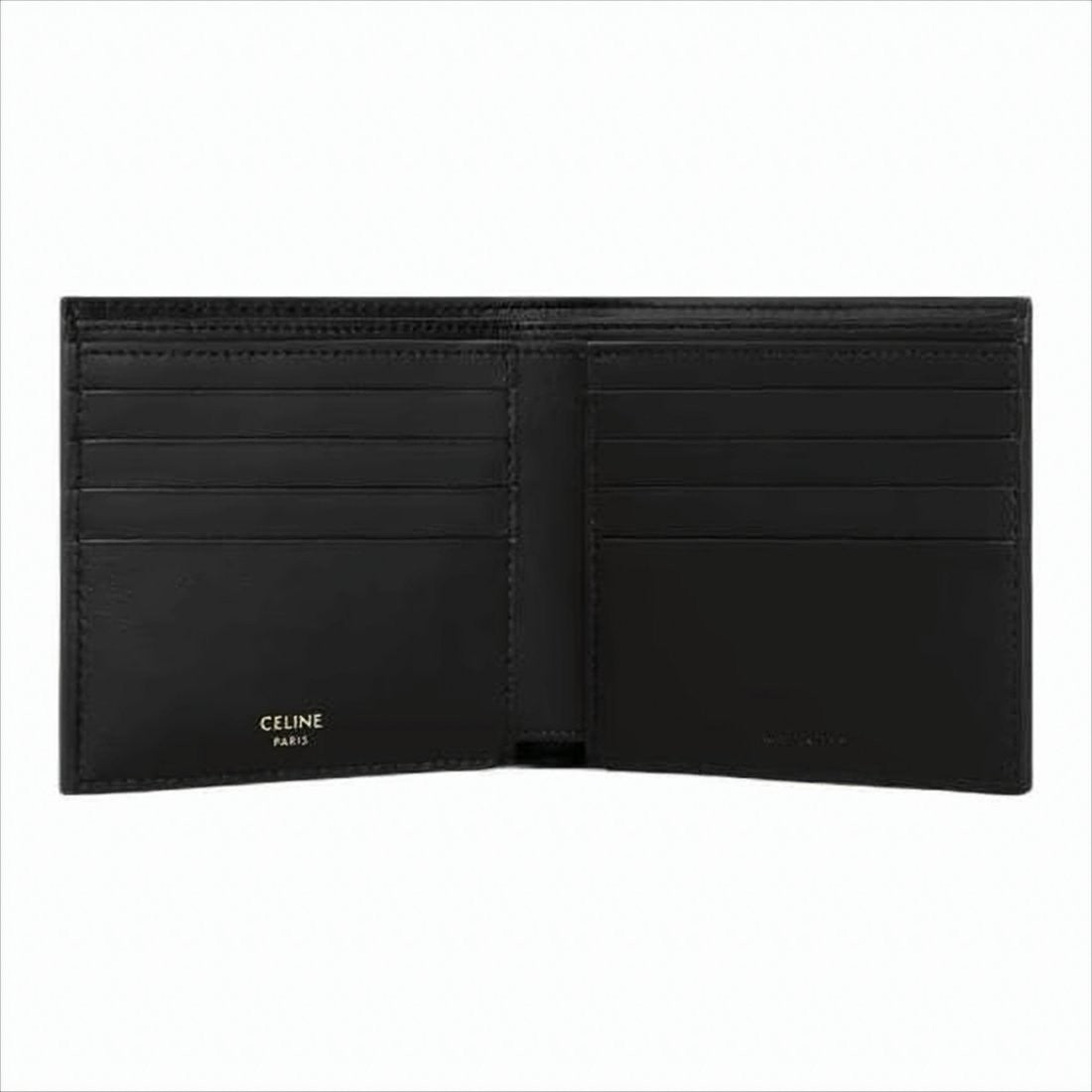 Celine Bifold Wallet In Textured Canvas