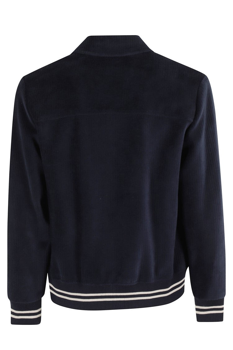 Circolo 1901 Navy Corduroy Varsity Jacket