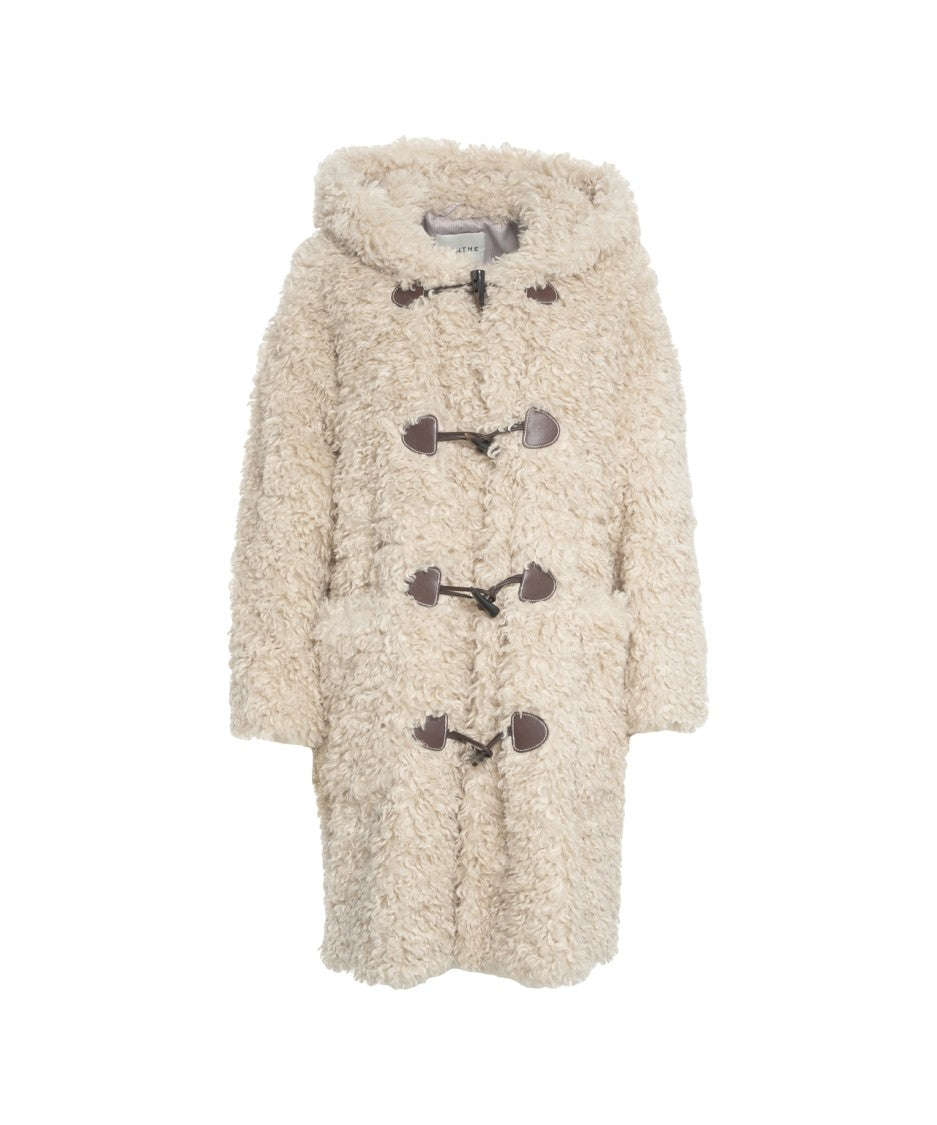 Munthe Relaxed-Fit Teddy Coat With Hood And Toggle Closure