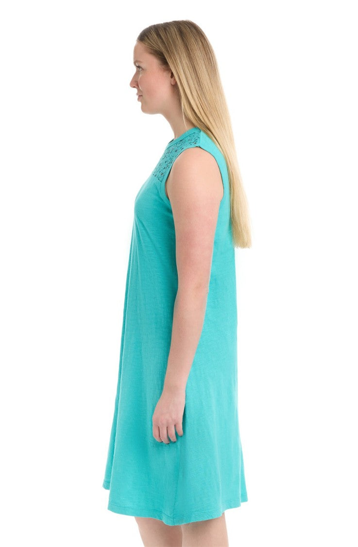 Wilt Sleeveless Lace Yoke Dress