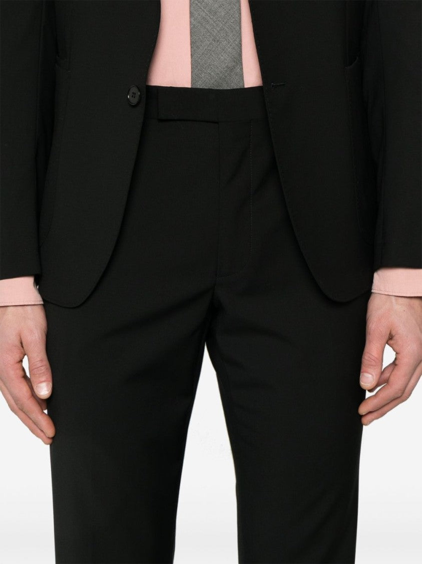 Ermenegildo Zegna Tailored Black Suit With Concealed Fastening