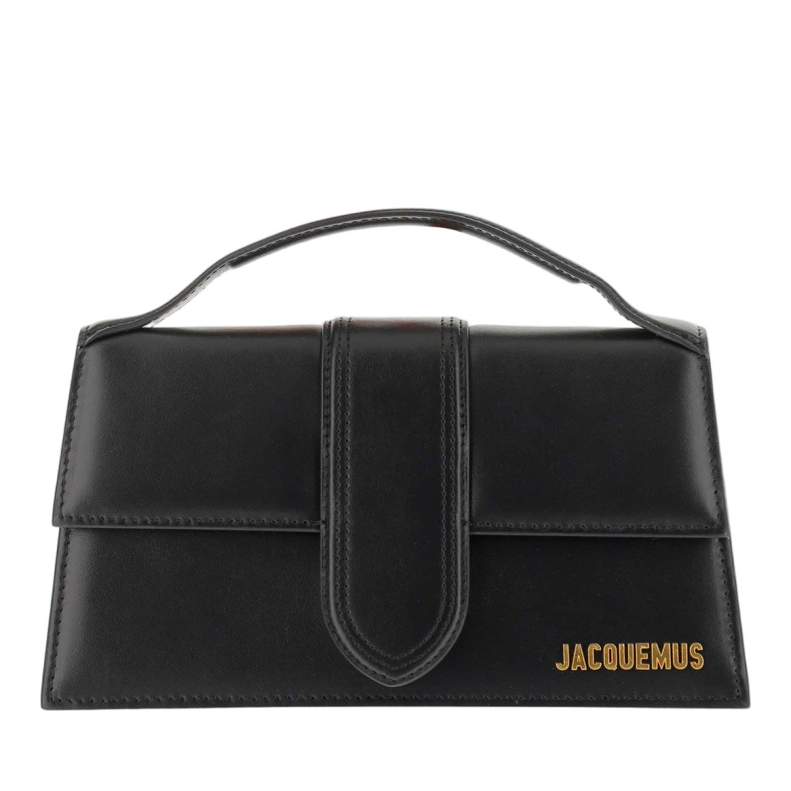 Jacquemus Structured Leather Handbag With Front Flap And Adjustable Strap