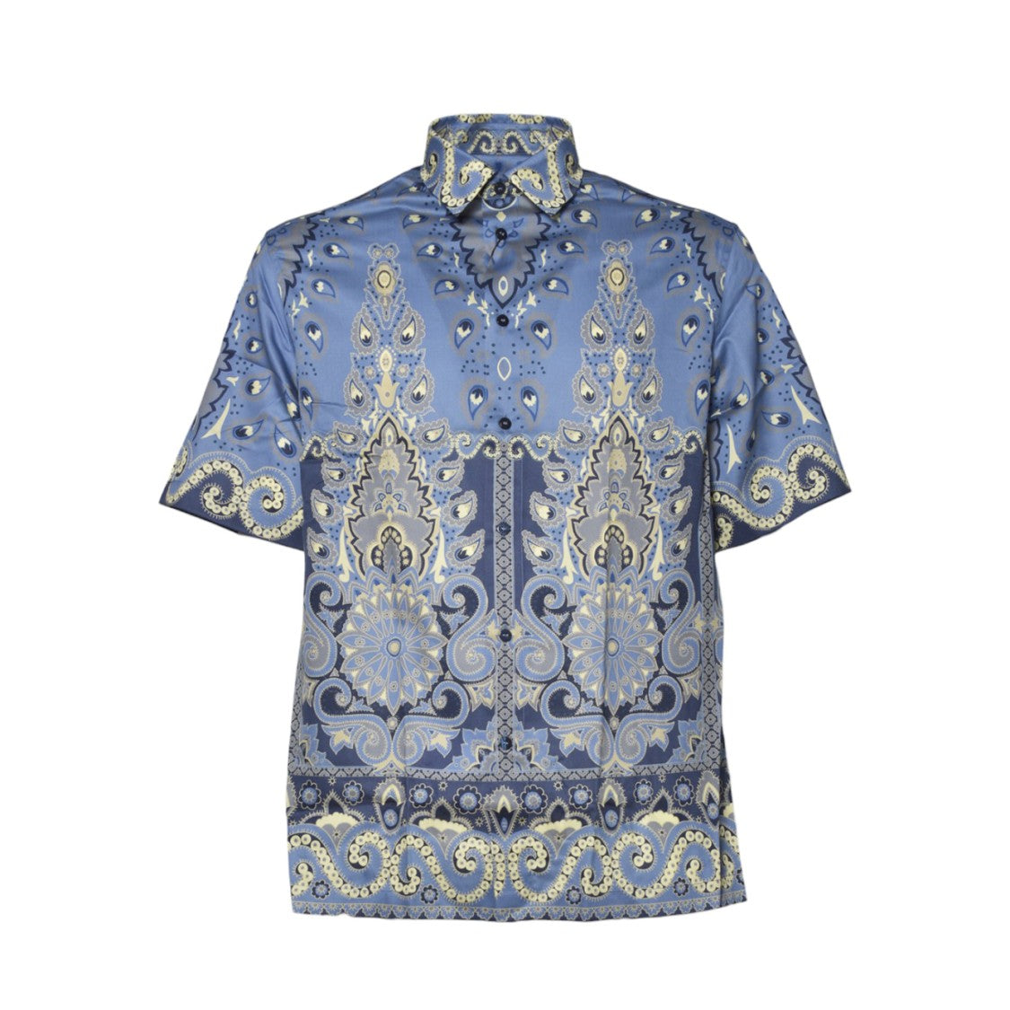 Etro Oversized Short-Sleeved Shirt In Printed Air Force