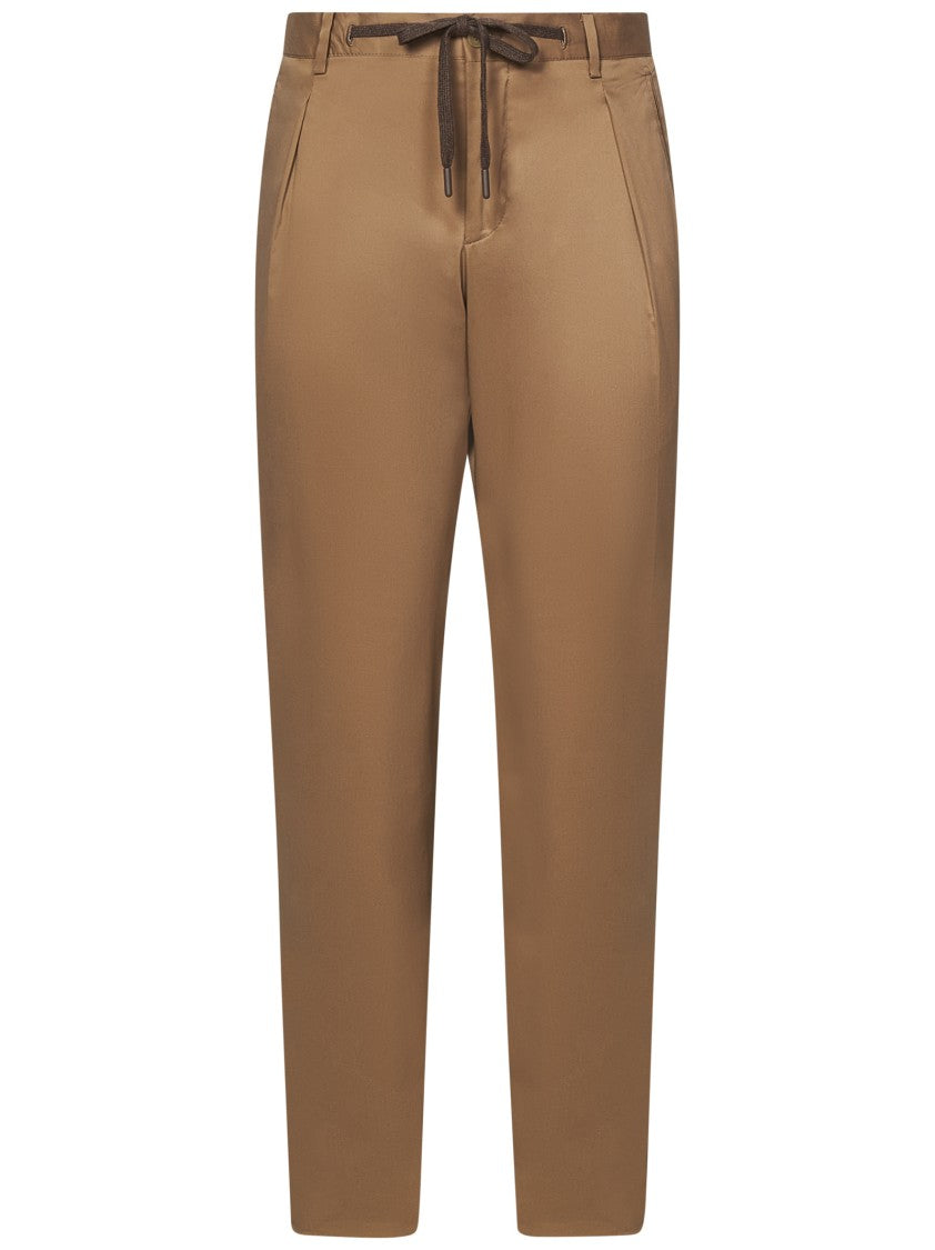 Franzese Collection Beige Straight-Leg Trousers