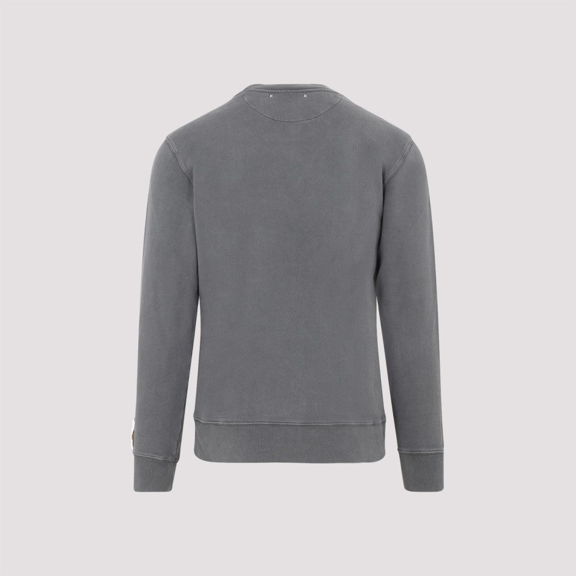 Golden Goose Gray Cotton Sweatshirt With Golden Lettering