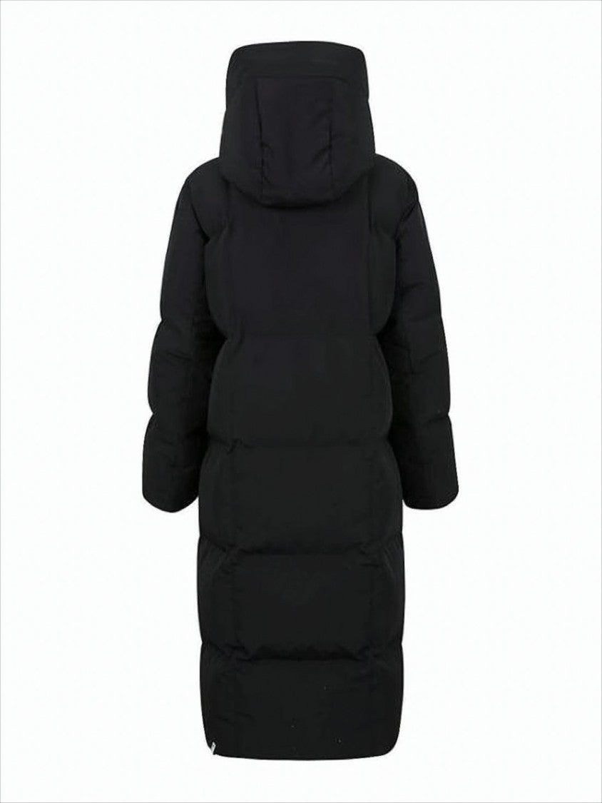 Jil Sander Long Padded Coat With High Collar And Hood