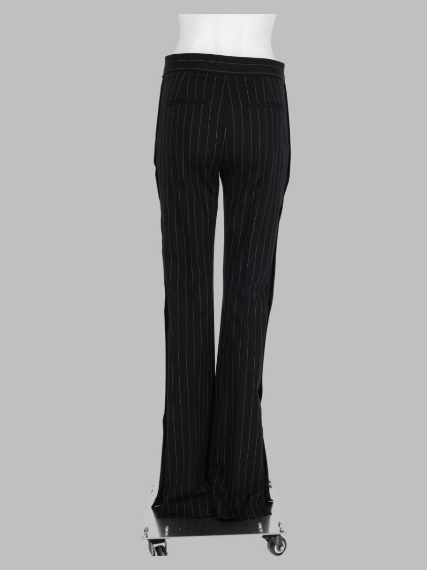 Sportmax Black Tailored Pinstripe Flared Pants
