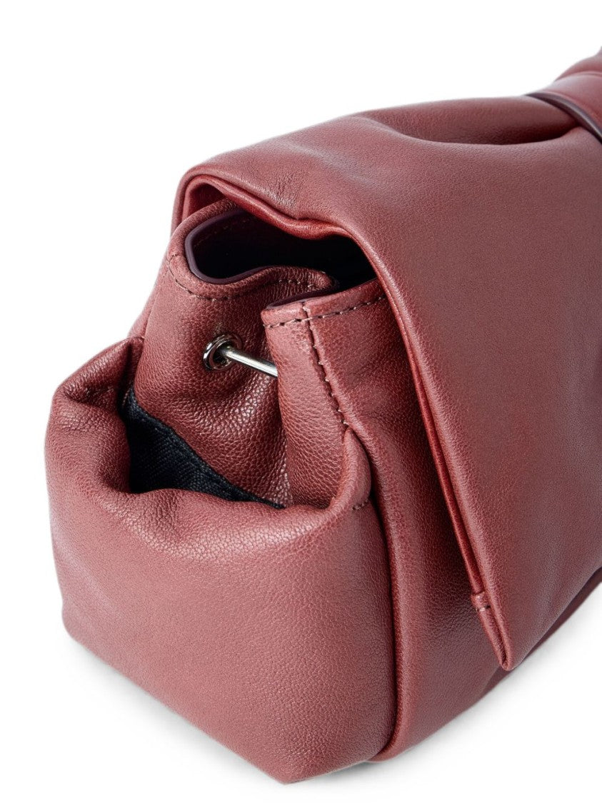 Vivienne Westwood Gathered Leather Clutch Bag With Silver Buckle