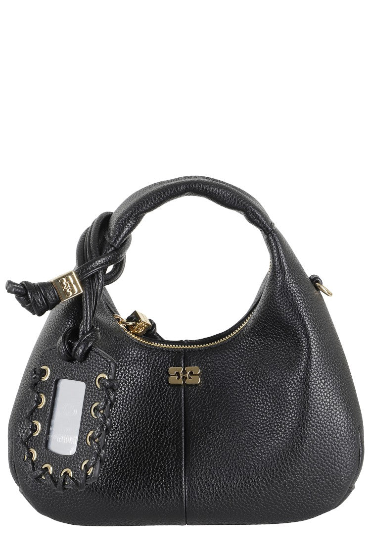 Ganni Mini Grained Hobo Bag