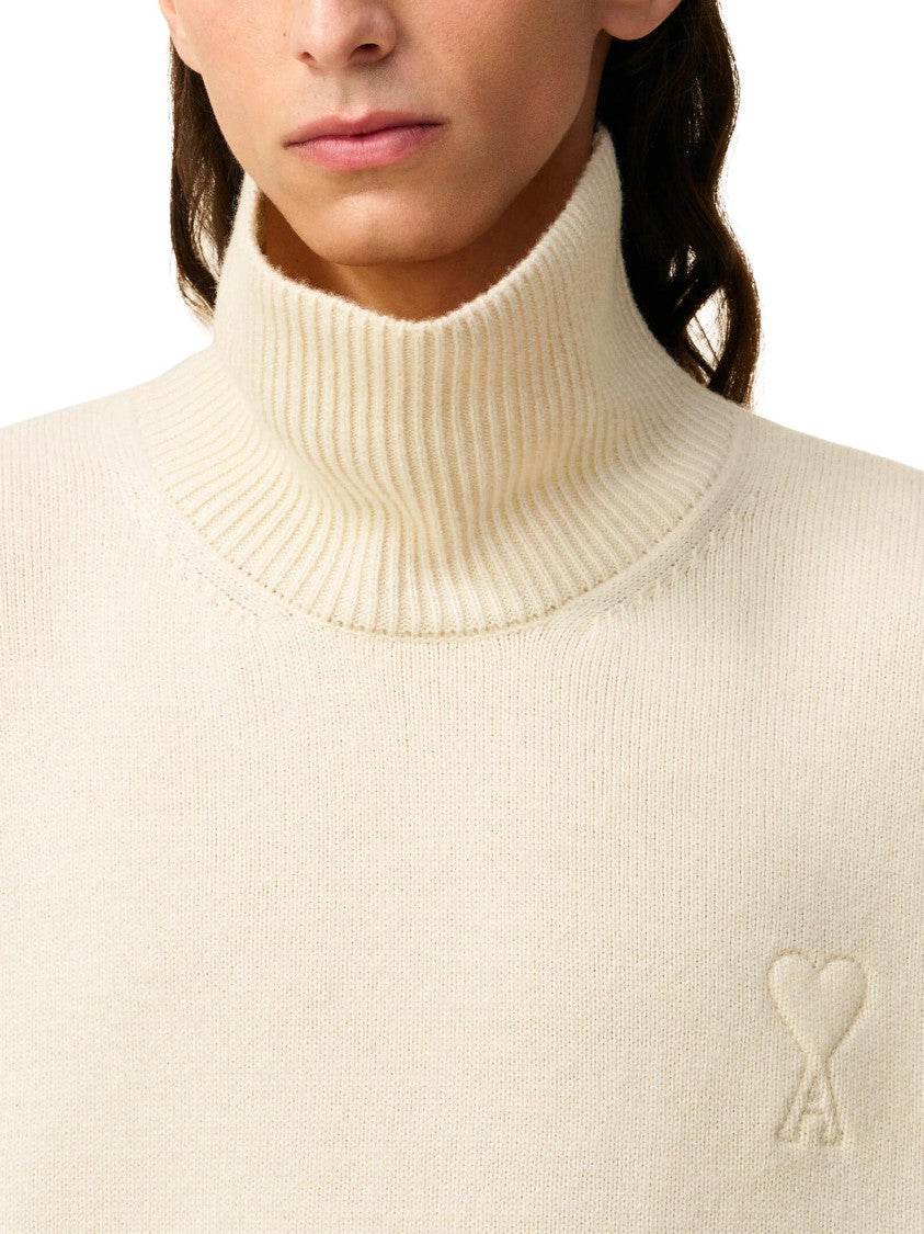 Ami Merino Wool Sweater With Silhouette