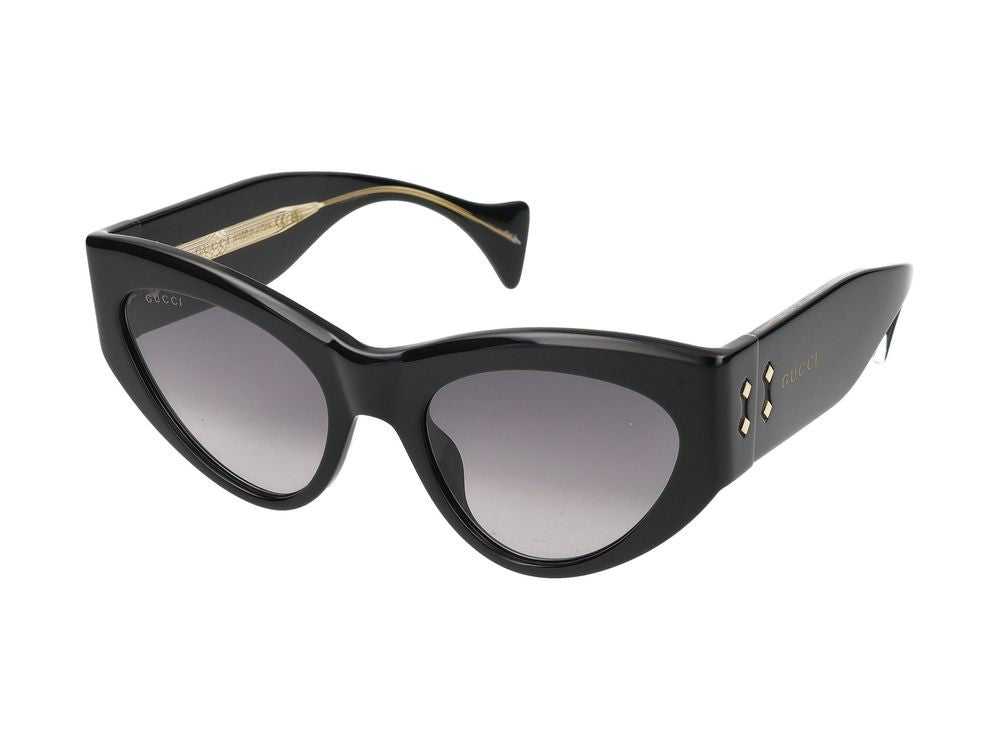 Gucci Black Gold-Tone Accents Cat-Eye Sunglasses